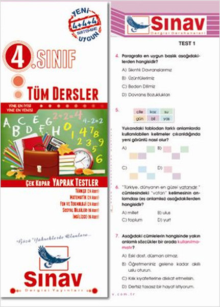 Pdf Gratis 4 Sinif Tum Dersler Yaprak Test