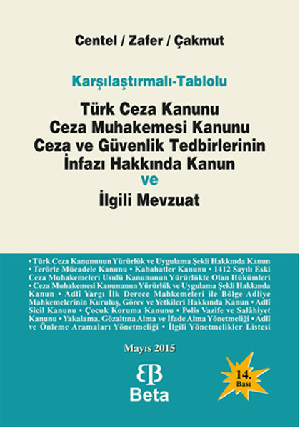 Türk Ceza Kanunu Ceza Muhakemesi Kanunu Ceza ve Güvenlik Tedbirlerinin İnfazı Hakkında.pdf