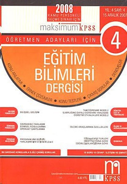 KPSS Dergi Sayı: 4 Eğitim Bilimleri Dergisi Öğretmen Adayları İçin.pdf