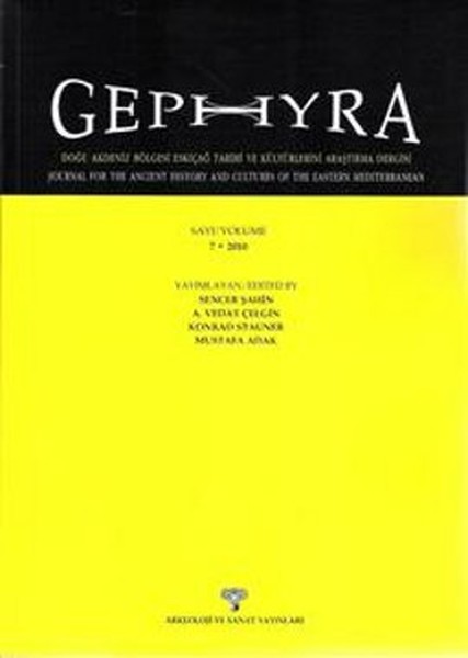 Gephyra - Doğu Akdeniz Bölgesi Eskiçağ Tarihi ve Kültürlerini Araştırma Dergisi.pdf
