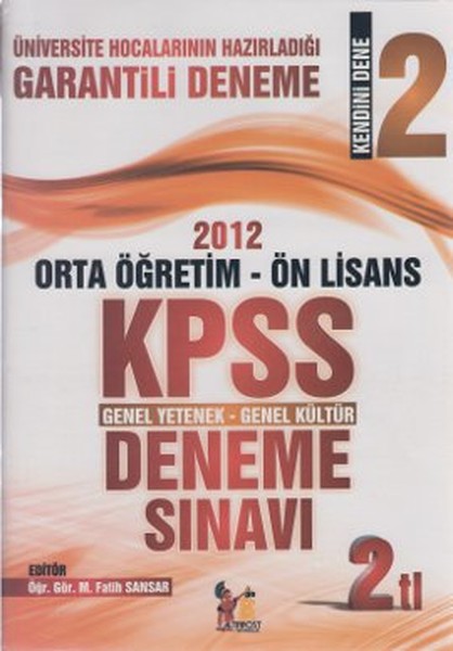 2012 Orta Öğretim - Ön Lisans KPSS Genel Yetenek - Genel Kültür Deneme Sınavı.pdf