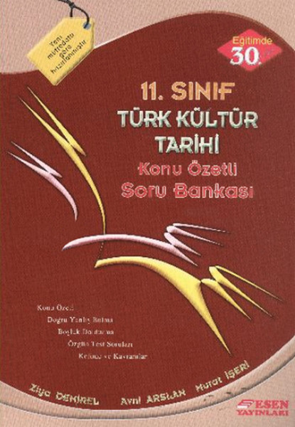 PDF 11. Sınıf Türk Kültür Tarihi Soru Bankası