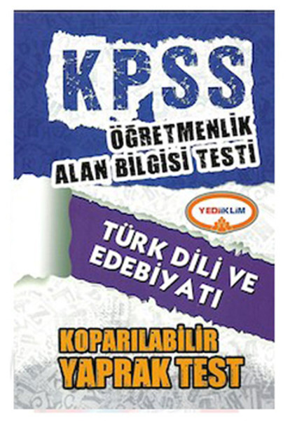 Yediiklim KPSS ÖABT Türk Dili ve Edebiyatı Koparılabilir Yaprak Test 2014.pdf
