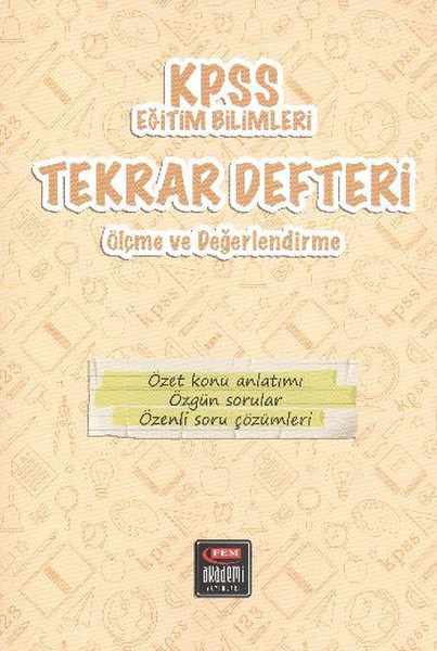 Fem Akademi KPSS Eğitim Bilimleri Tekrar Defteri Ölçme ve Değerlendirme.pdf