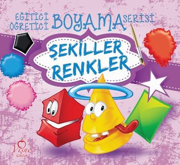 Eğitici Öğretici Boyama Serisi - Şekiller Renkler - 1