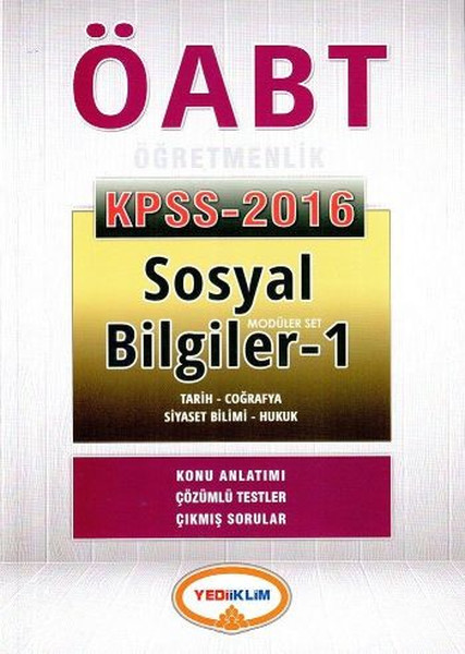 Yediiklim KPSS ÖABT Sosyal Bilgiler Öğretmenlik Konu Anlatımlı Modüler Set 2016.pdf