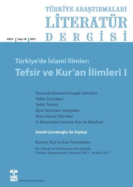 Türkiye Araştırmaları Literatür Dergisi Cilt:9 Sayı:18.pdf