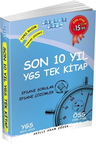 Akıllı Adam Son 10 Yıl YGS Tamamı Çözümlü Tek Kitap.pdf