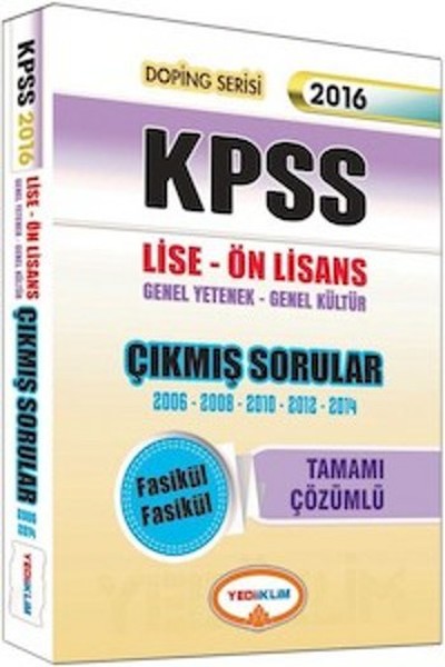 Yediiklim KPSS Lise Ön Lisans Tamamı Çözümlü Fasikül 2006-2014 Çıkmış Sorular.pdf