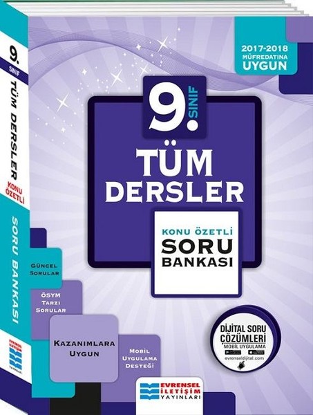 9 Sinif Tum Dersler Konu Ozetli Video Cozumlu Soru Bankasi Evrensel Iletisim Yayinlari 9786052110768