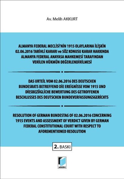 Almanya Federal Meclisinin 1915 Olaylarına İlişkin 02.06.2016 Tarihli Kararı ve Söz Konusu Karar Ha.pdf