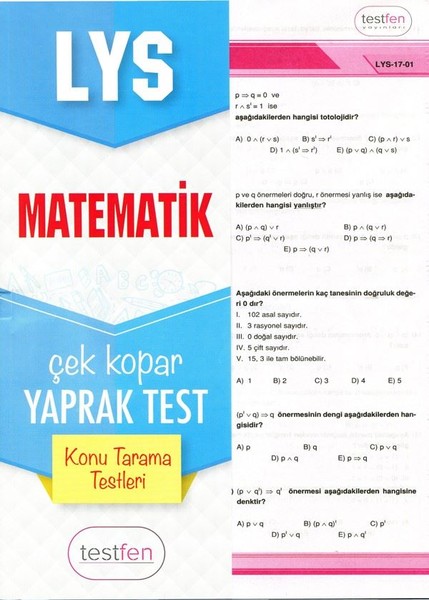 LYS Matematik Konu Tarama Yaprak Testleri.pdf
