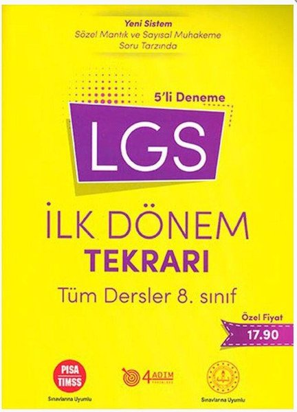 4 Adım 8.Sınıf LGS İlk Dönem Tekrarı Tüm Dersler 5 li Deneme.pdf