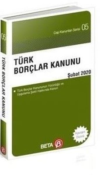 Türk Borçlar Kanunu-Şubat 2020-Cep Kanunları Serisi.pdf