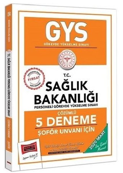 Yargı Yayınları 2020 Gys T.C. Sağlık Bakanlığı Şoför Unvanı İçin Çözümlü 5 Deneme.pdf