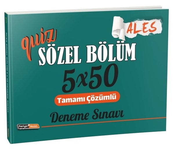 Kariyer Meslek Quiz Ales Sözel Bölüm 5x50 Deneme Sınavı.pdf