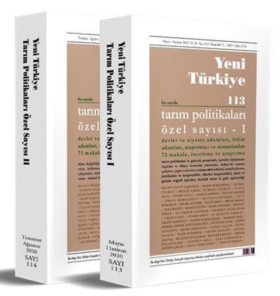 Yeni Türkiye Sayı: 113 - 114 Özel Sayısı - Tarım Politikaları 2 Cilt Takım.pdf