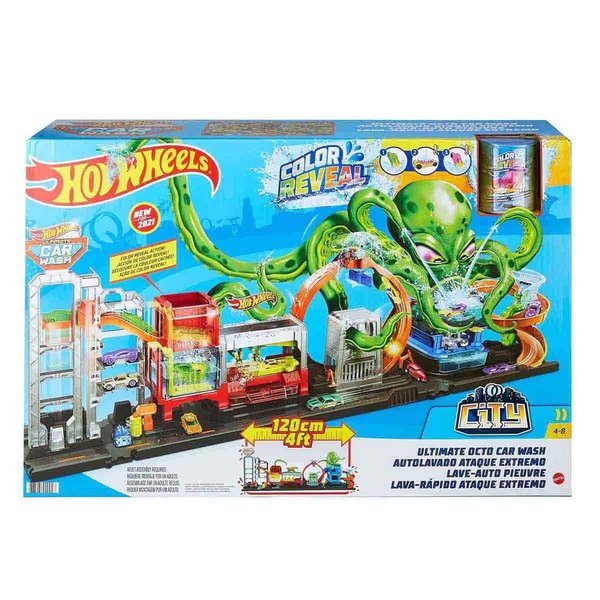 Hot Wheels Dev Ahtapot ile Araba Yıkama Oyun Seti - 1