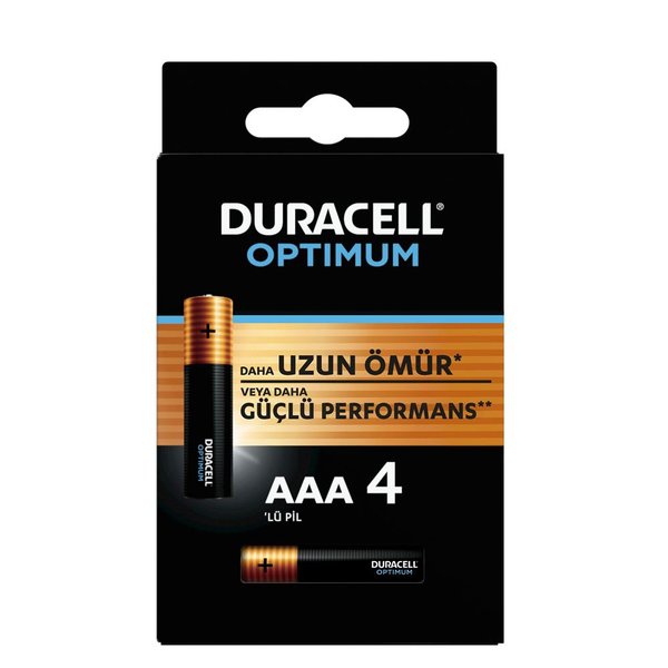 Duracell Optimum İnce Kalem 4lü AAA -1