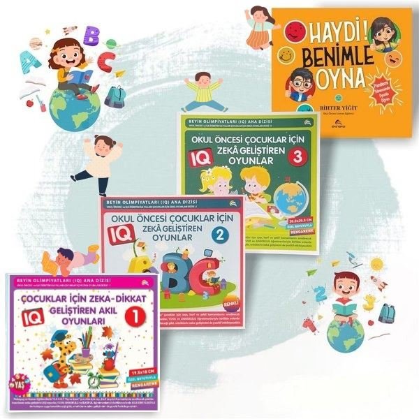 Çocuklar İçin Zeka Geliştiren Oyunlar - 4 Kitap Takım - Kolektif  - Ekinoks
