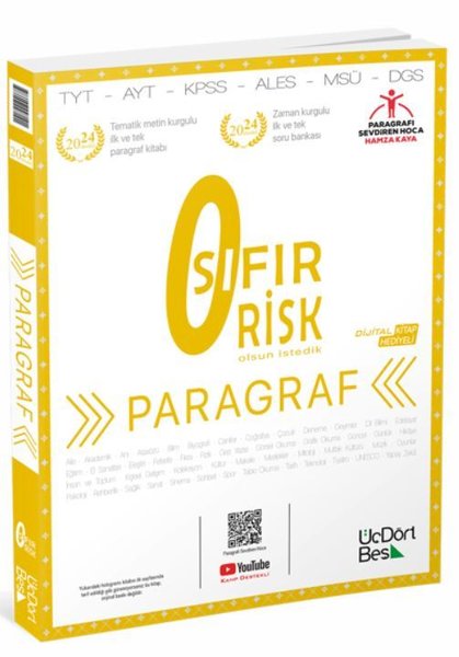 TYT Paragraf Sıfır Risk Soru Bankası - Kolektif  - Üç Dört Beş Yayınları