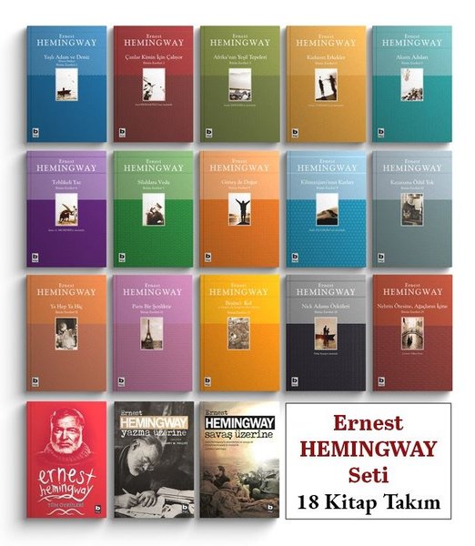 Ernest Hemingway Seti - 16 Kitap Takım - Ernest Hemingway - Bilgi Yayınevi