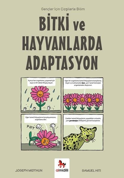 Bitki ve Hayvanlarda Adaptasyon - Gençler İçin Çizgilerle Bilim - Joseph Midthun - Almidilli