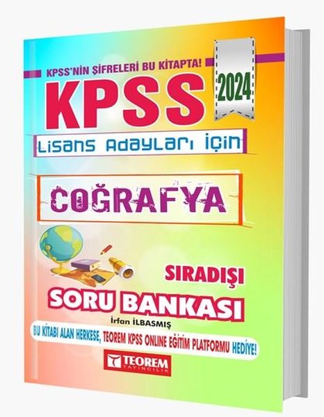 2024 KPSS Lisans Coğrafya Sıradışı Soru Bankası - İrfan İlbasmış - Teorem Yayınları