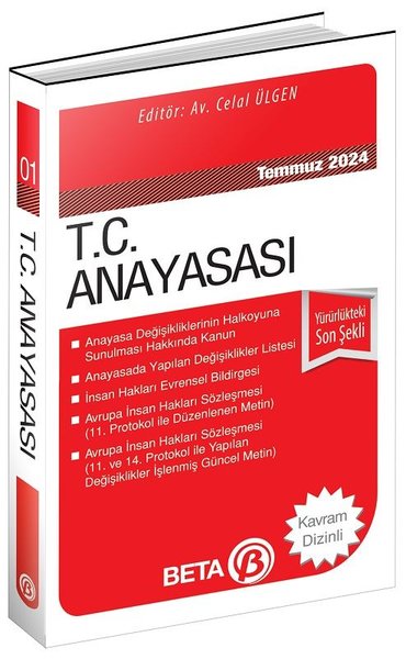 T. C. Anayasası Temmuz 2024 - Kolektif  - Beta Yayınları