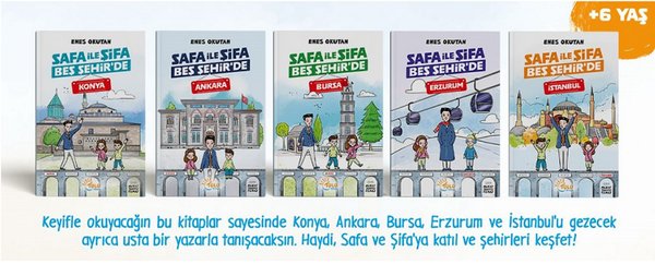 Safa İle Şifa Beş Şehir'de Seti - 5 Kitap Takım - Enes Okutan - Tulu Kitap