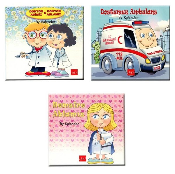 Doktor Abimiz - Doktor Ablamız Sağlık Seti - 4 Kitap Takım - By Kalender  - Atakar Yayıncılık