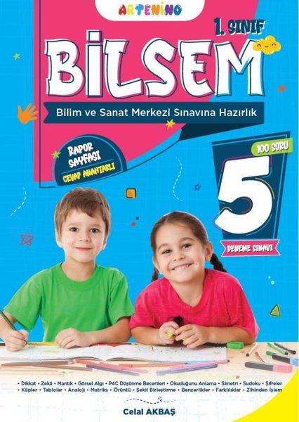 1. Sınıf 2025 Bilsem Sınavına Hazırlık 5'li Deneme Sınavı - Celal Akbaş - Artenino Yayıncılık