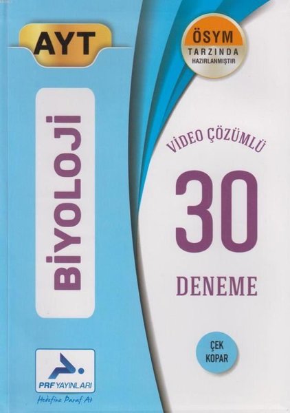 AYT Biyoloji Video Çözümlü 30 Deneme