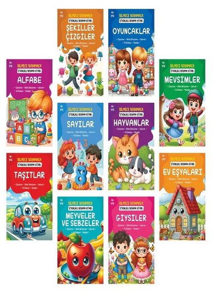 Bilmece Boyama Seti - 10 Kitap Takım