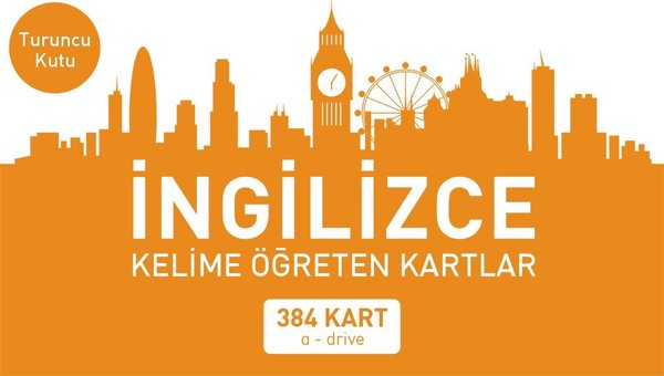 İngilizce Kelime Öğreten Kartlar - Turuncu Kutu - 384 Kart