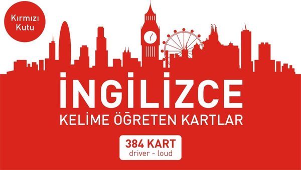 İngilizce Kelime Öğreten Kartlar - Kırmızı Kart - 384 Kart