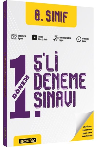 8. Sınıf 1. Dönem 5'Li Genel Deneme Sınavı