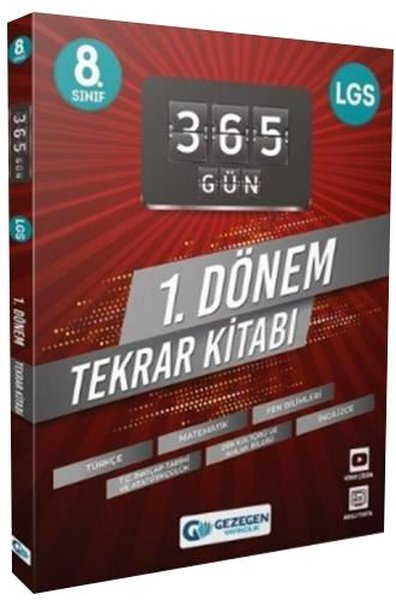 8. Sınıf Tüm Dersler 365 Gün 1. Dönem Tekrar Kitabı
