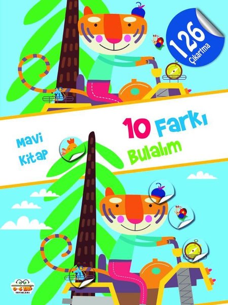 10 Farkı Bulalım - Mavi Kitap - 126 Çıkartma