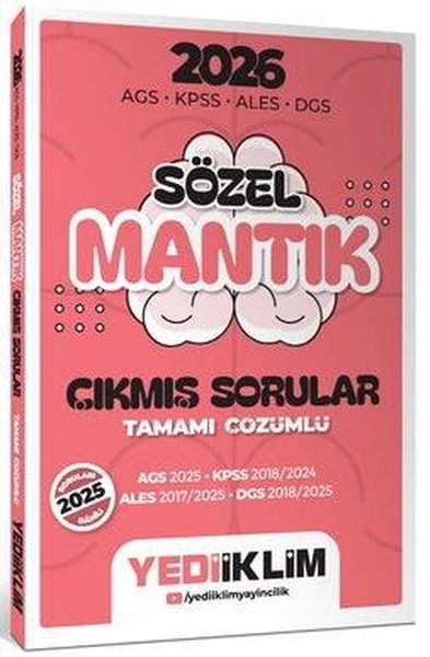 2026 AGS KPSS ALES DGS Sözel Mantık Tamamı Çözümlü Çıkmış Sorular Yediiklim Yayınları