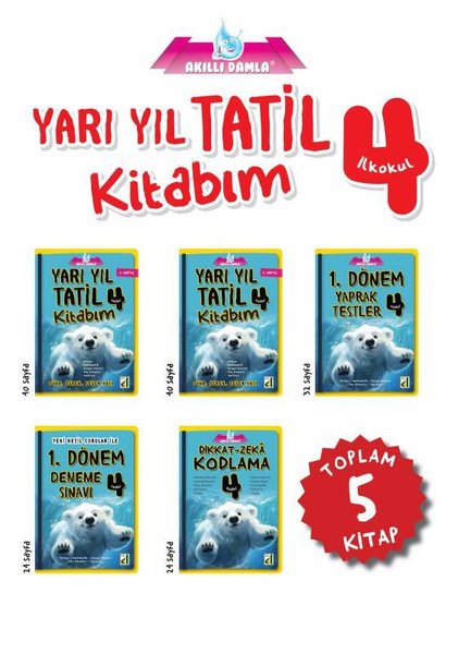 4 .Sınıf Yarı Yıl Tatil Kitabım Seti - 5 Kitap Takım