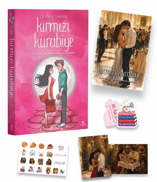 Kırmızı Kurabiye-Kenar Boyamalı