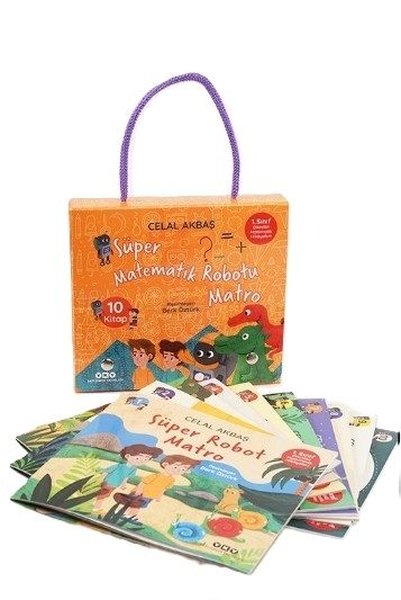 Süper Matematik Robotu Matro - 1. Sınıf Etkinlikli Matematik Hikayeleri Eğitim Seti - 10 Kitap Takım