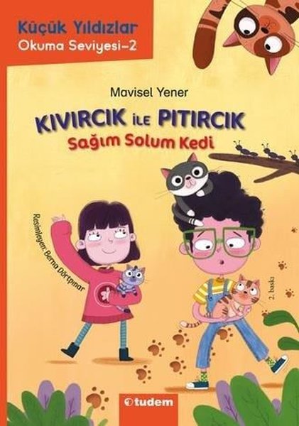 Sağım Solum Kedi - Kıvırcık İle Pıtırcık - 1.Kitap - Küçük Yıldızlar Okuma Seviyesi 2 - Tudem Yayınları - Image 1