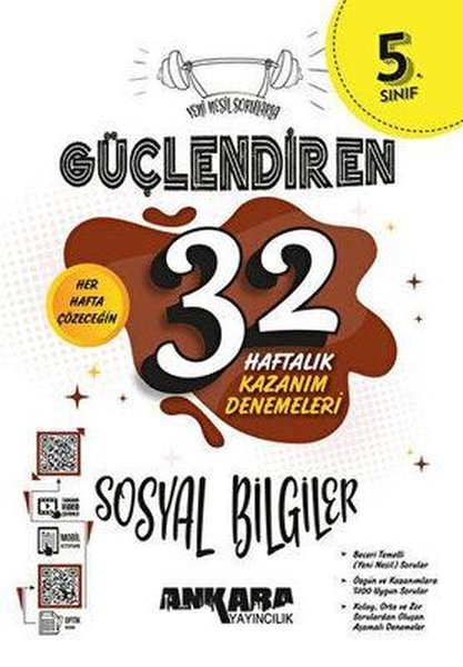 5. Sınıf Sosyal Bilgiler Güçlendiren 32 Haftalık Kazanım Denemeleri - Ankara Yayıncılık - Image 1
