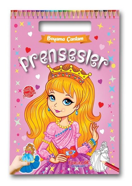 Prensesler - Boyama Çantam - Renkli Çıkartmalı - Yumurcak Yayınları - Image 1