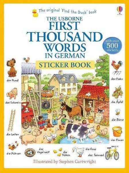 First Thousand Words in German Sticker Book (First Thousand Words Sticker Book) - Usborne - Image 1