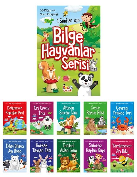 1. Sınıflar İçin Bilge Hayvanlar Serisi Seti - 10 Kitap Takım - Bıcırık Yayınları - Image 1