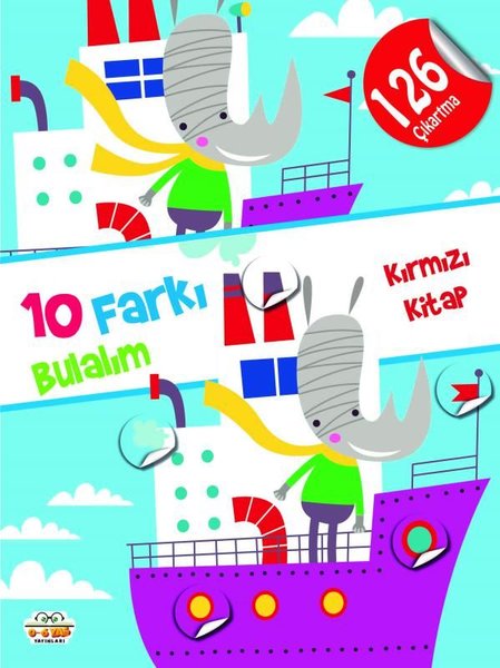 10 Farkı Bulalım - Kırmızı Kitap - 126 Çıkartma - 0-6 Yaş Yayınları - Image 1