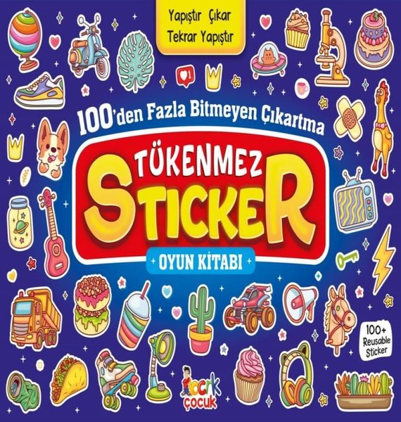 Tükenmez Sticker Oyun Kitabı - 100'den Fazla Bitmeyen Çıkartma - Bıcırık Yayınları - Image 1